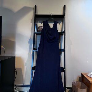 Stunning Navy Blue Sparkly Ball Gown